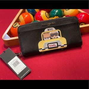 Karl Lagerfeld Paris NYC Taxi ZIP Saffiano Wallet